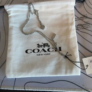 Coach Silver Necklace with Heart Charm